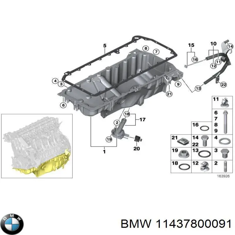 11437800091 BMW sonda (indicador do nível de óleo no motor)