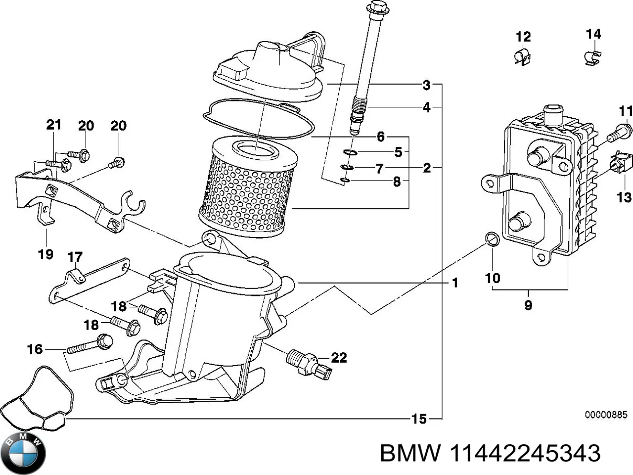 Radiador de óleo para BMW 3 (E36)
