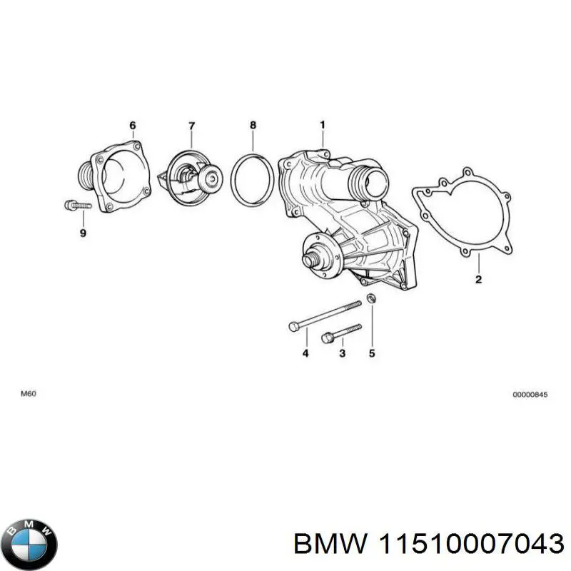 Водяной насос BMW 11510007043