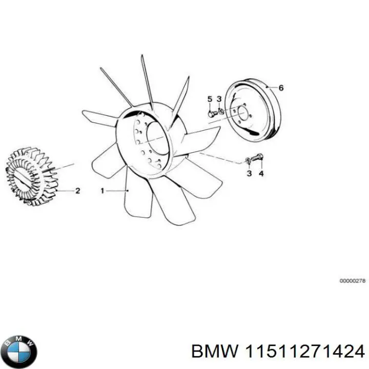 Шкив водяной помпы 11511271424 BMW