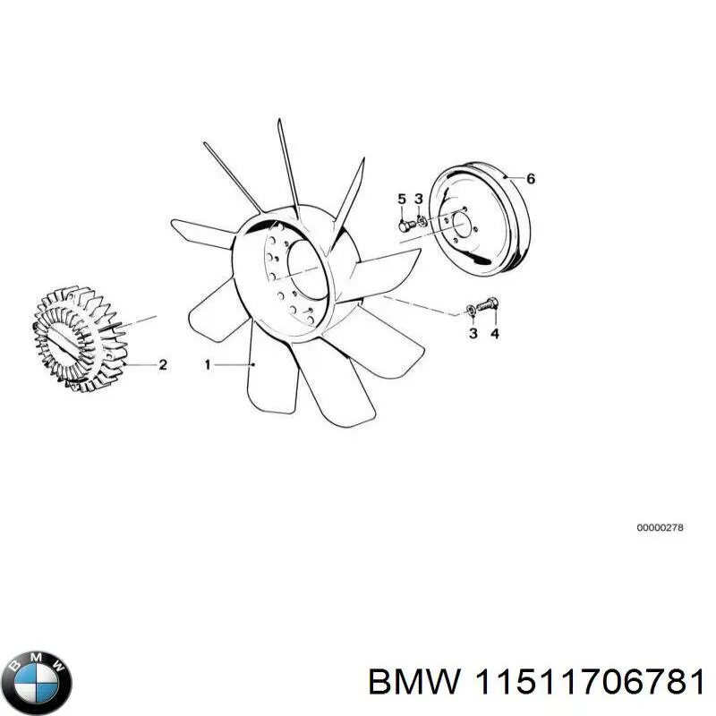 Шкив водяного насоса BMW 11511271423
