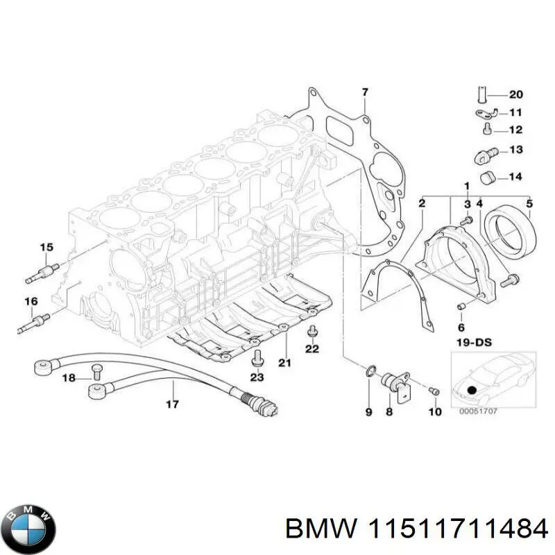 Купить 11511711484 BMW Прокладка водяной помпы