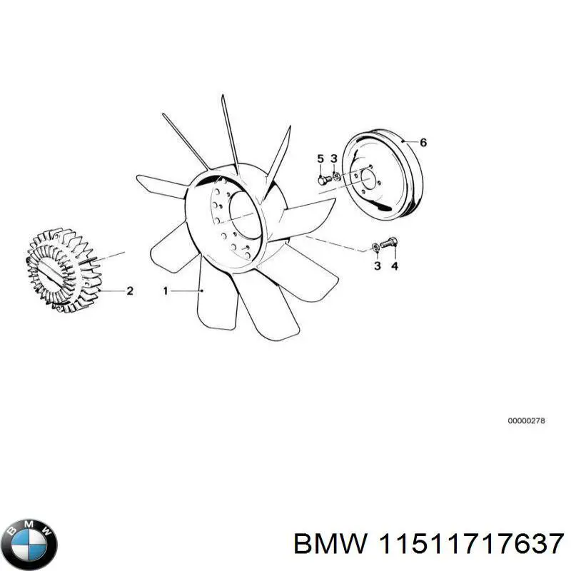 Купить 11511717637 BMW Шкив помпы