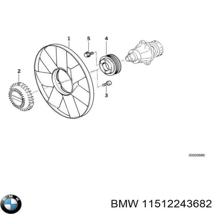 Шкив помпы 2243682 BMW