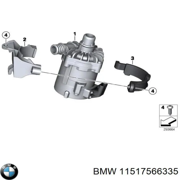 Водяной насос охлаждения электро дополнительный BMW 11517566335 цена, от 35.49 USD