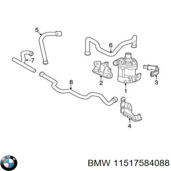 Купить 11517584088 BMW Помпа водяная, дополнительная электрическая