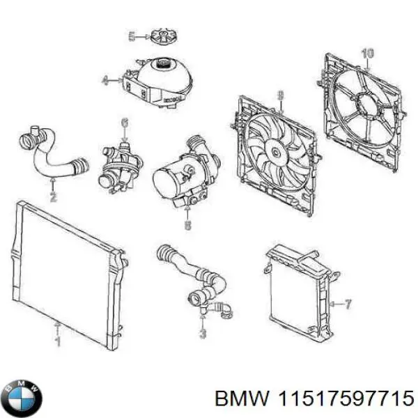 11517597715 BMW Насос водяной