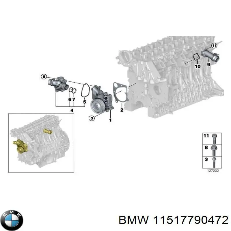 11517790472 BMW Насос водяной