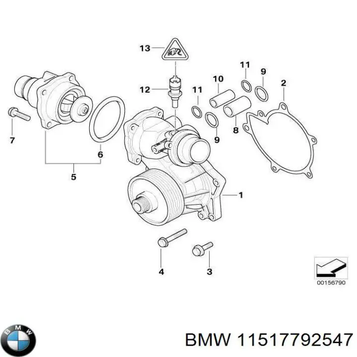 Купить 11517792547 BMW Насос охлаждения
