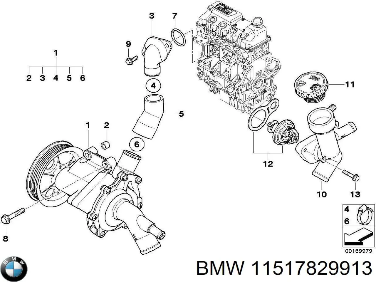 Шланг/патрубок системы охлаждения BMW 11517829913 цена, от 4.23 USD