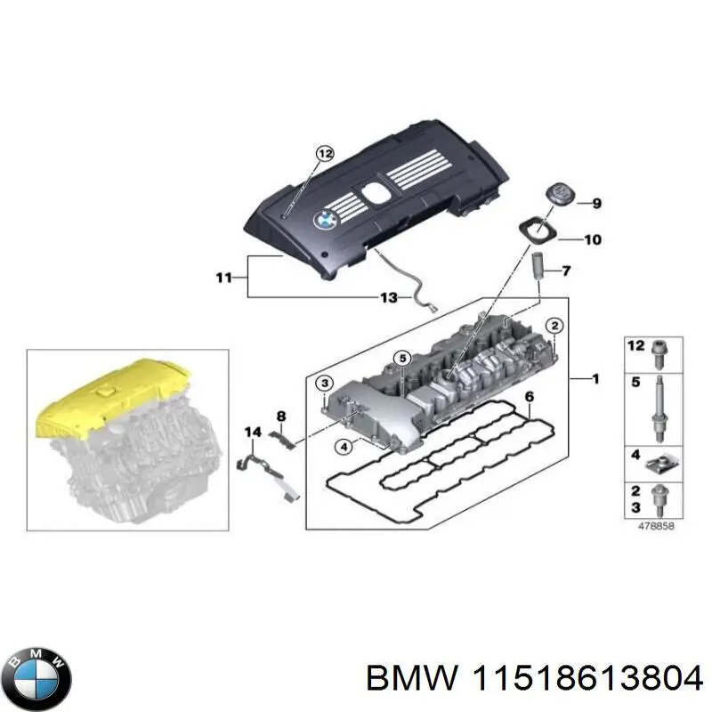 11518613804 BMW Прокладка водяного насоса