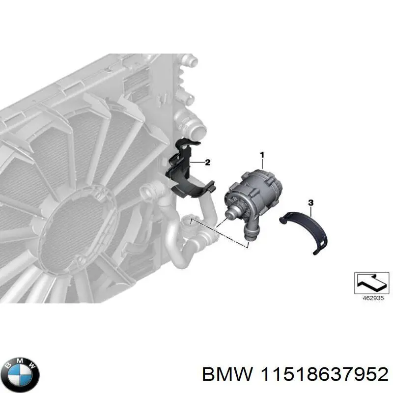 Помпа водяная (насос) охлаждения, дополнительный электрический на BMW 6 (G32) купить.