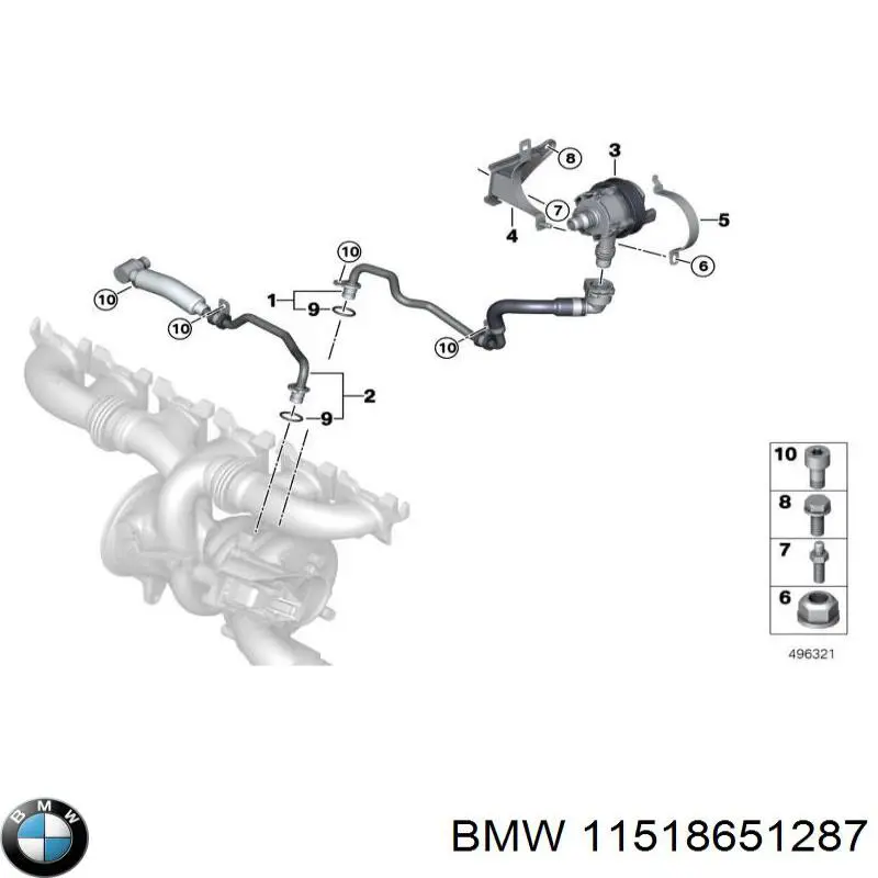 11518651287 BMW Водяной насос охлаждения электрический дополнительный