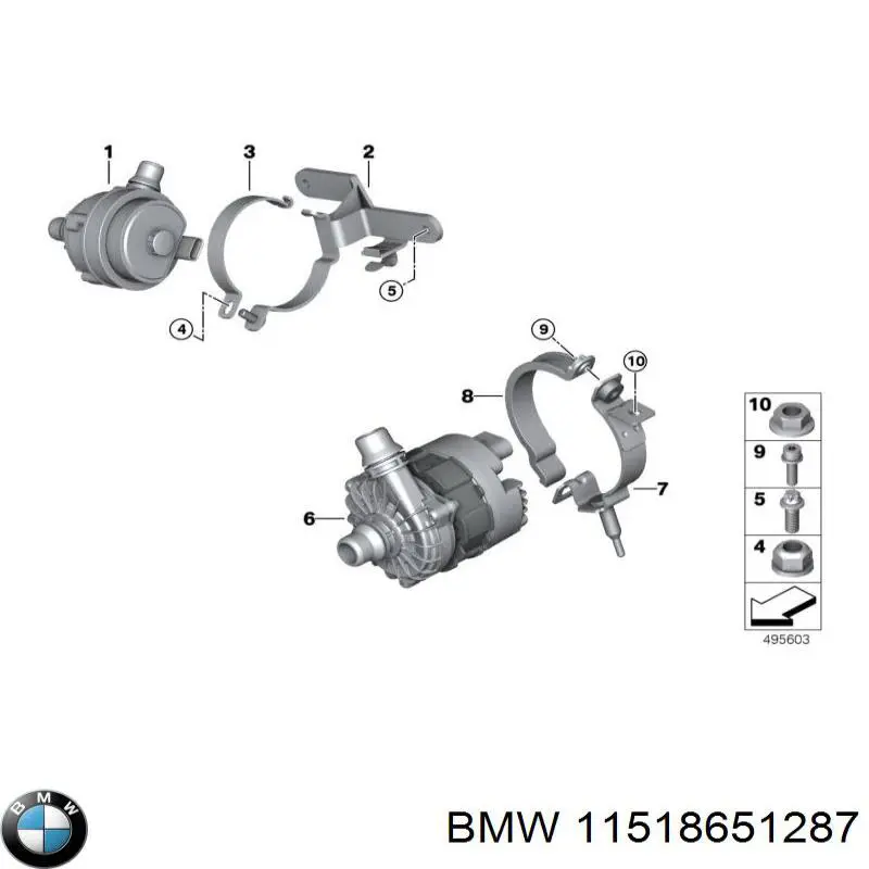 Водяной насос охлаждения электро дополнительный BMW 11518651287 цена, от 50.70 USD