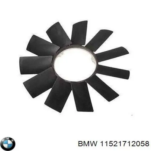 Rodete ventilador, refrigeración de motor 11521712058 BMW