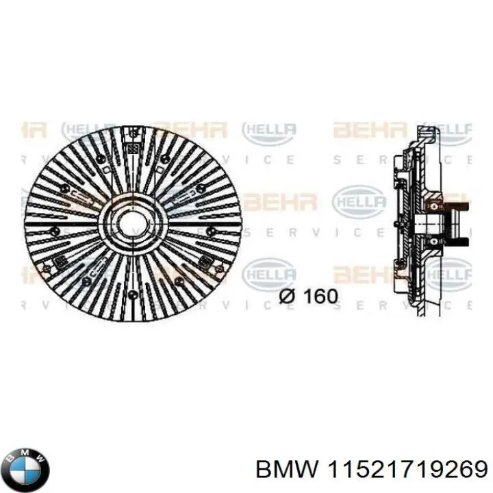 Купить 11521719269 BMW Муфта вентилятора охлаждения