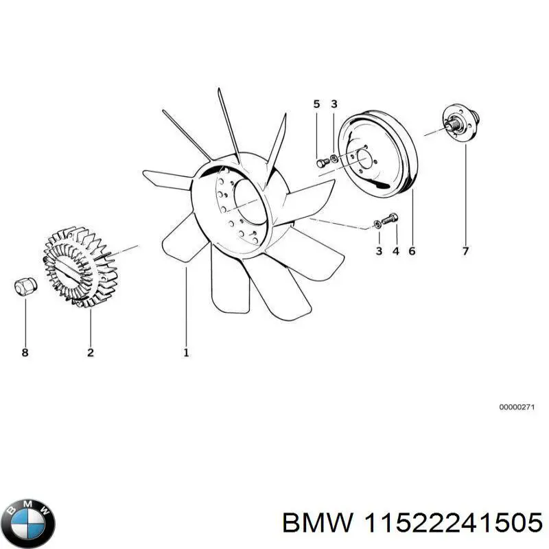 11522241505 BMW вискомуфта (вязкостная муфта вентилятора охлаждения)