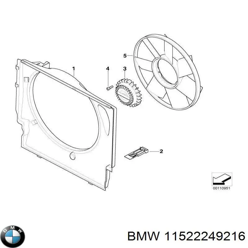 Купить 11522249216 BMW Муфта вентилятора охлаждения