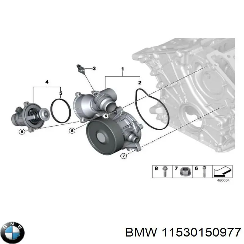 Junta carcasa de termostato BMW X5 