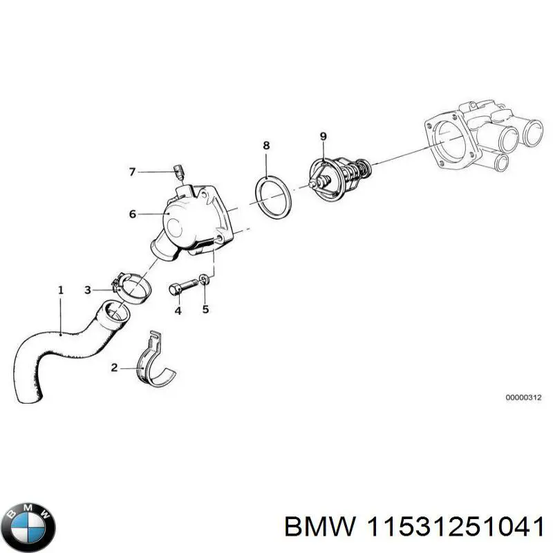 11531251041 BMW Авто термостат