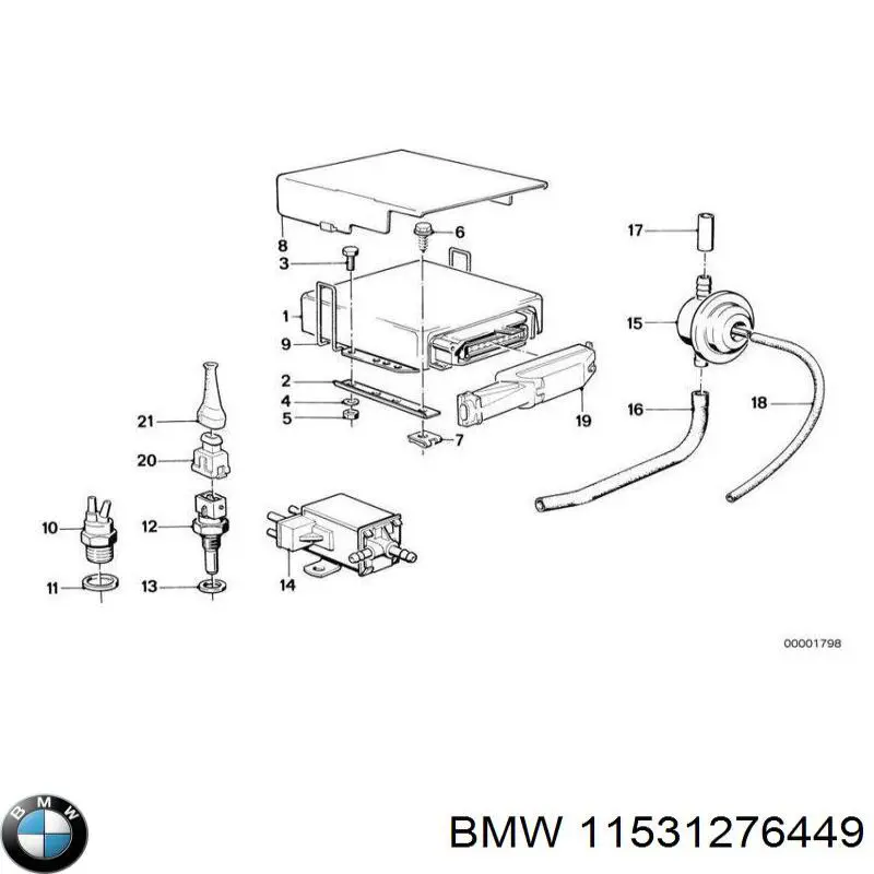 Купить 11531276449 BMW Трубопроводы и шланги системы охлаждения