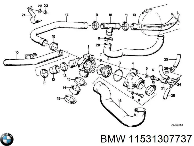 Термостат 11531307737 BMW