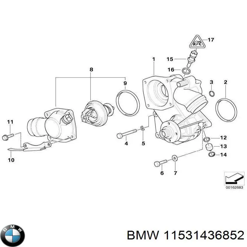 Купить 11531436852 BMW Автомобильный термостат