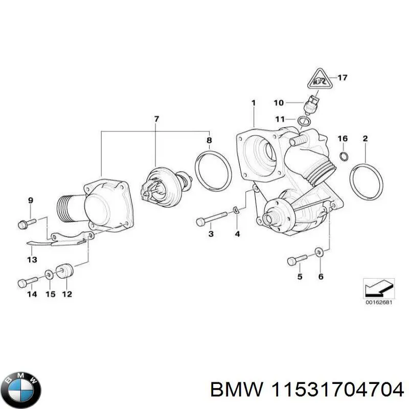 Термостат в корпусе BMW 11531704704 цена, от 44.36 USD