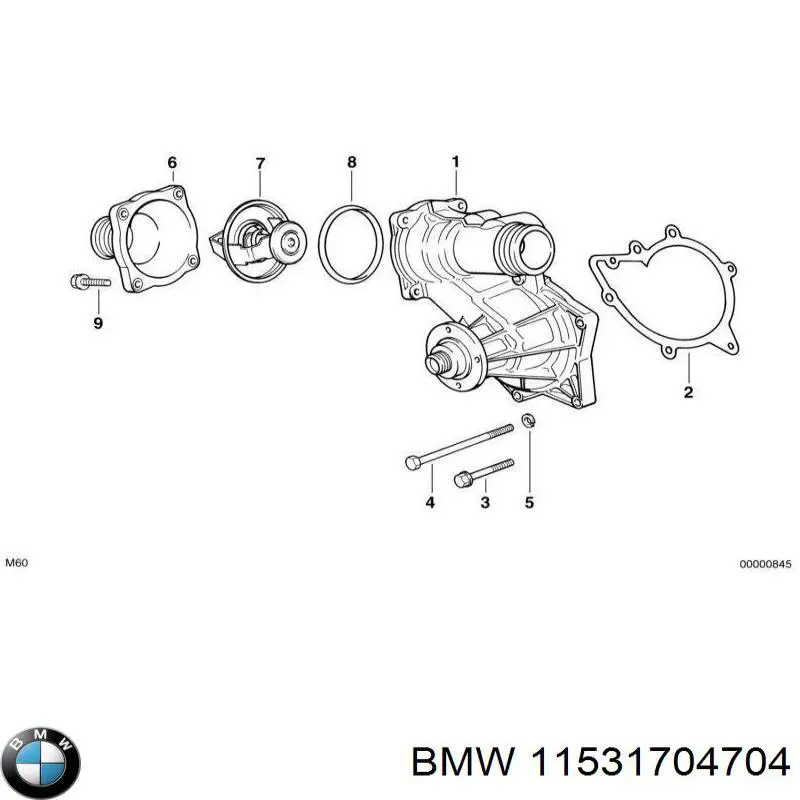 Купить 11531704704 BMW Автомобильный термостат