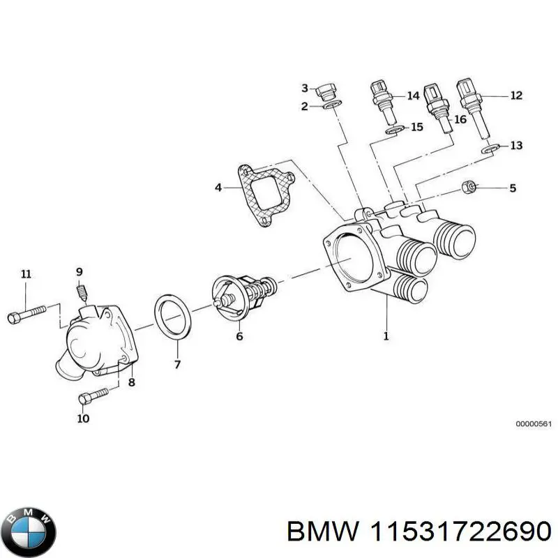 Купить 11531722690 BMW Прокладка адаптера маслянного фильтра
