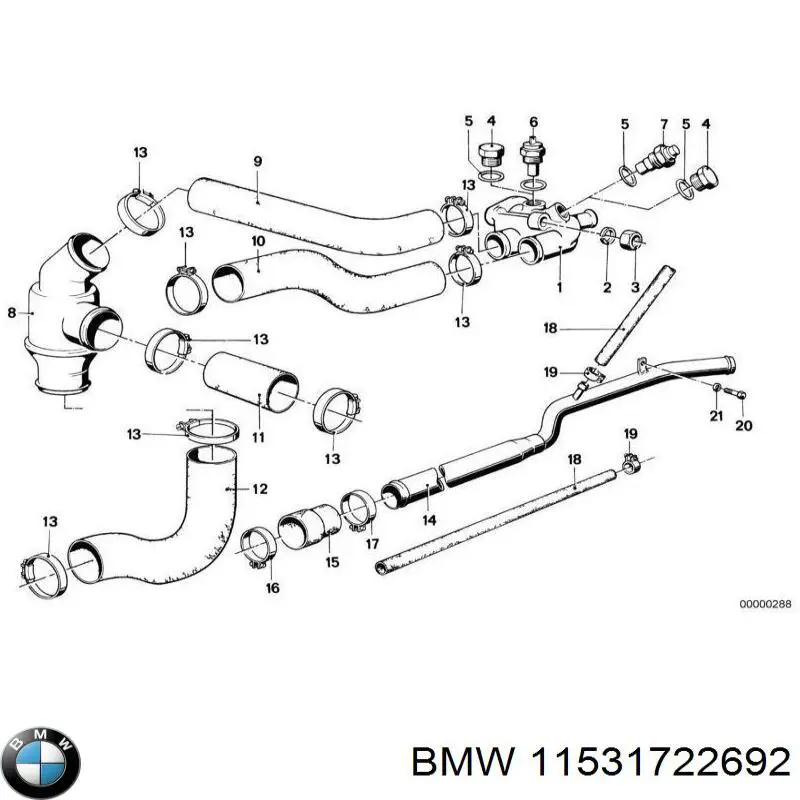 11531722692 BMW Прокладка масляного фильтра