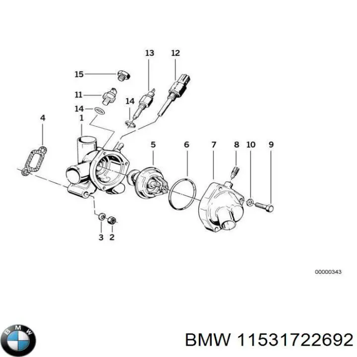Прокладка масляного фильтра 11531722692 BMW