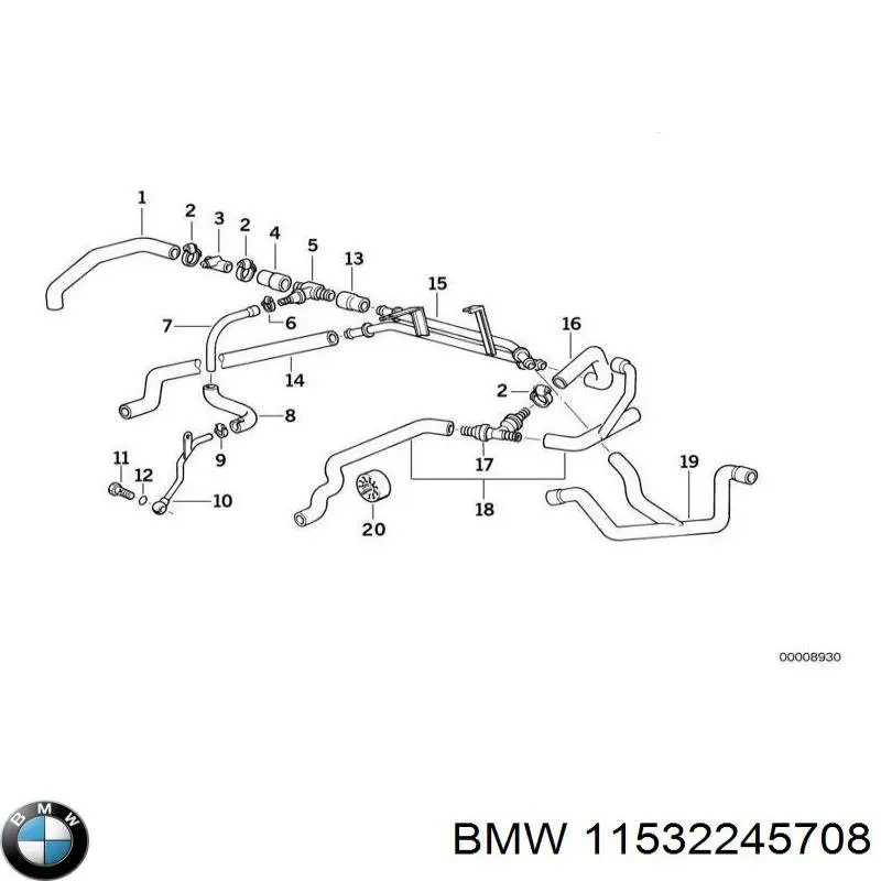 Шланг радиатора, нижний BMW 11532245708 цена, от 39.88 USD
