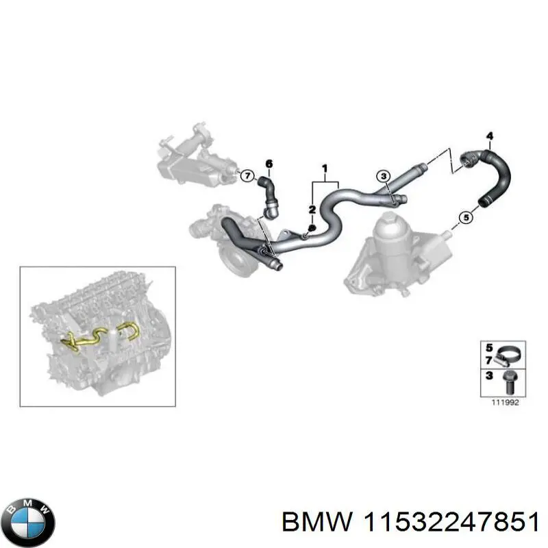 Шланг радиатора охлаждения BMW 11532247851 цена, от 62.55 USD