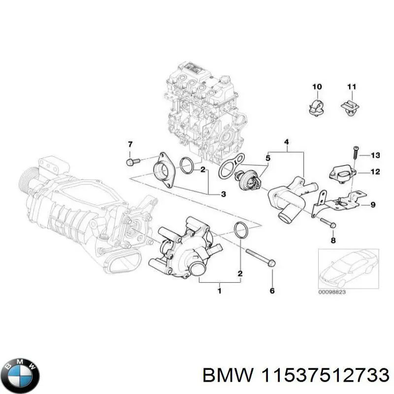 Термостат в сборе BMW 11537512734
