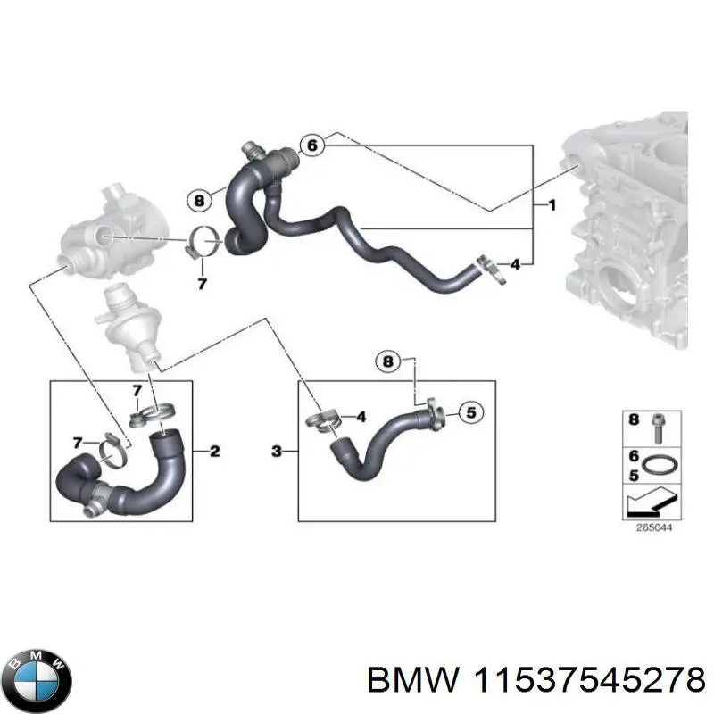 Прокладка водяной помпы BMW 11537545278 цена, от 5.24 USD