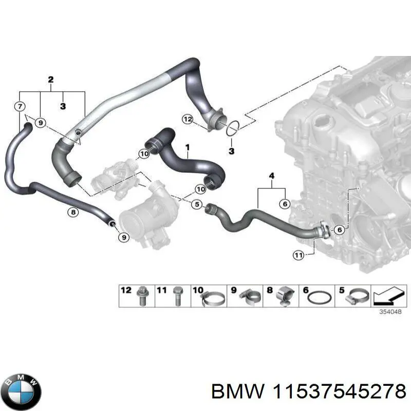 Купить 11537545278 BMW Прокладка водяной помпы