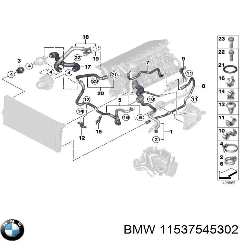 Sello De La Boquilla De La Bomba 11537545302 BMW