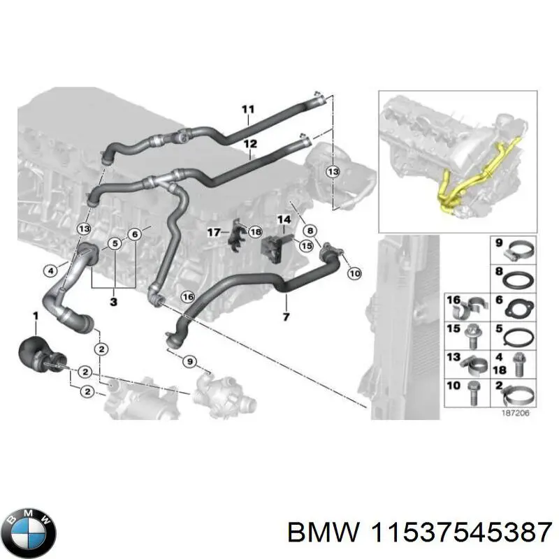  BMW 11537545387 цена, от 8.47 USD