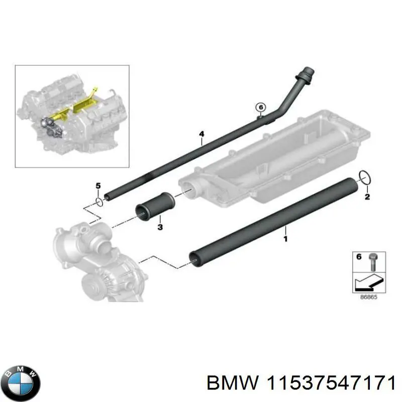 Mangueira do radiador de aquecedor (de forno), linha de combustível de retorno para BMW X5 (E70)