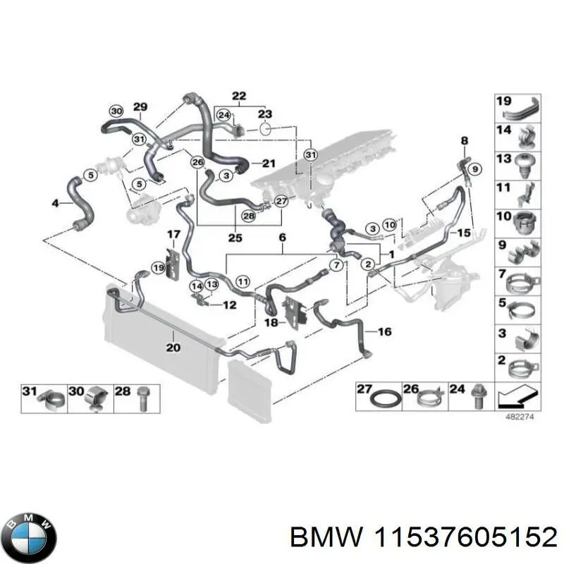  BMW 11537605152 цена, от 33.55 USD