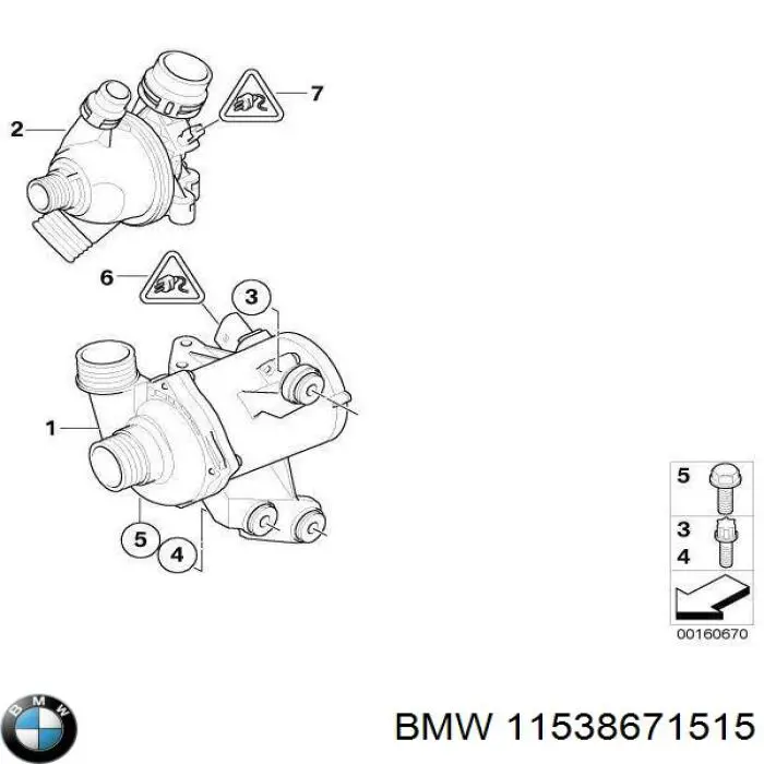 Термостат в корпусе BMW 11538671515 цена, от 47.12 USD