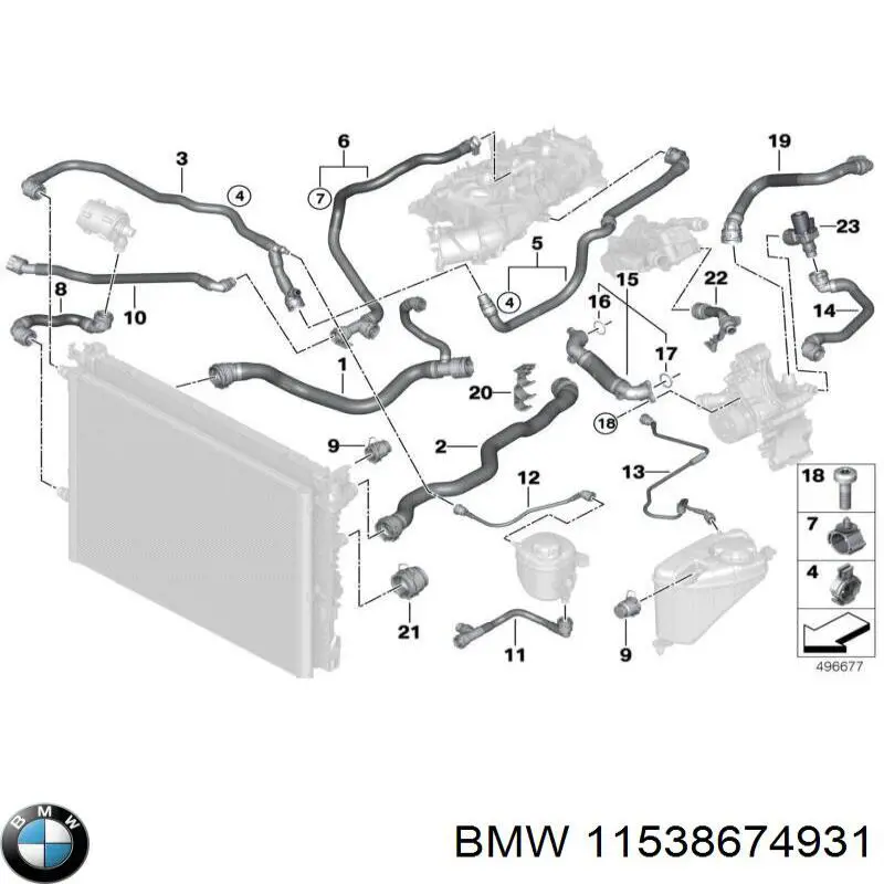 11538674931 BMW Прокладка водяного насоса