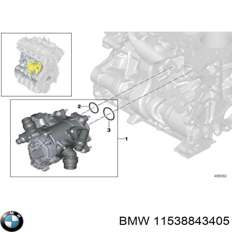 Корпус термостата на BMW X1 (F48) купить.