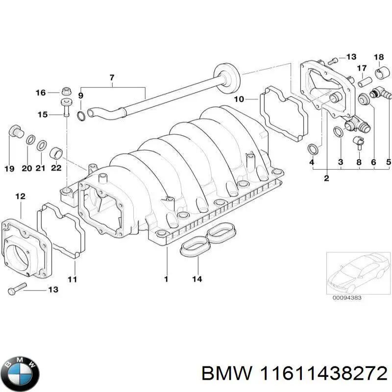 Купить 11611438272 BMW Клапан PCV