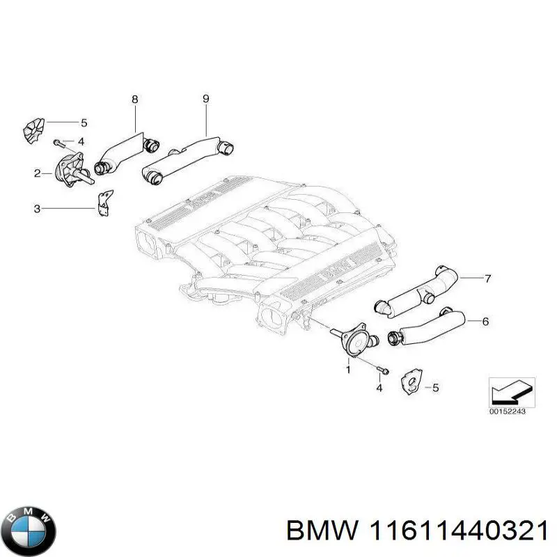 Купить 11611440321 BMW Прокладка впускного коллектора