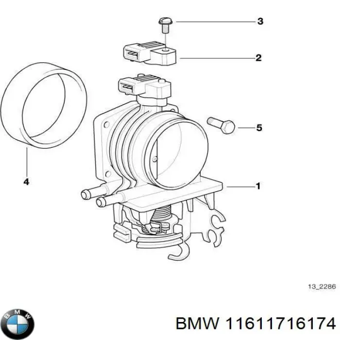 Прокладка на дроссельную заслонку BMW 11611716174