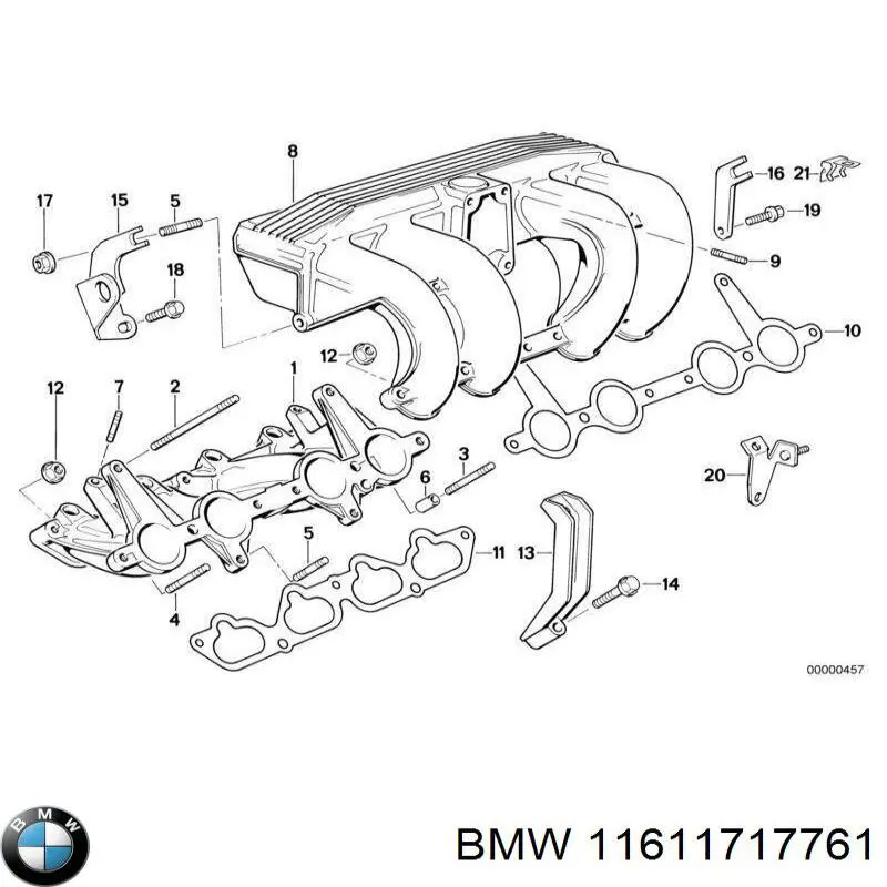 11611717761 BMW прокладка адаптера масляного фильтра