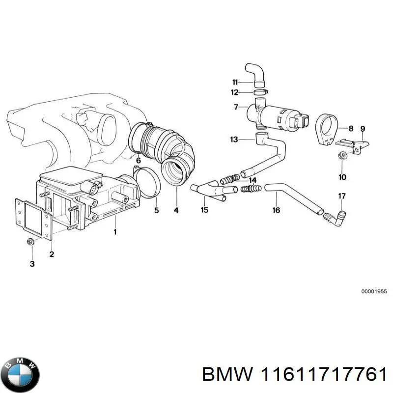 Прокладка впускного коллектора 11611717761 BMW
