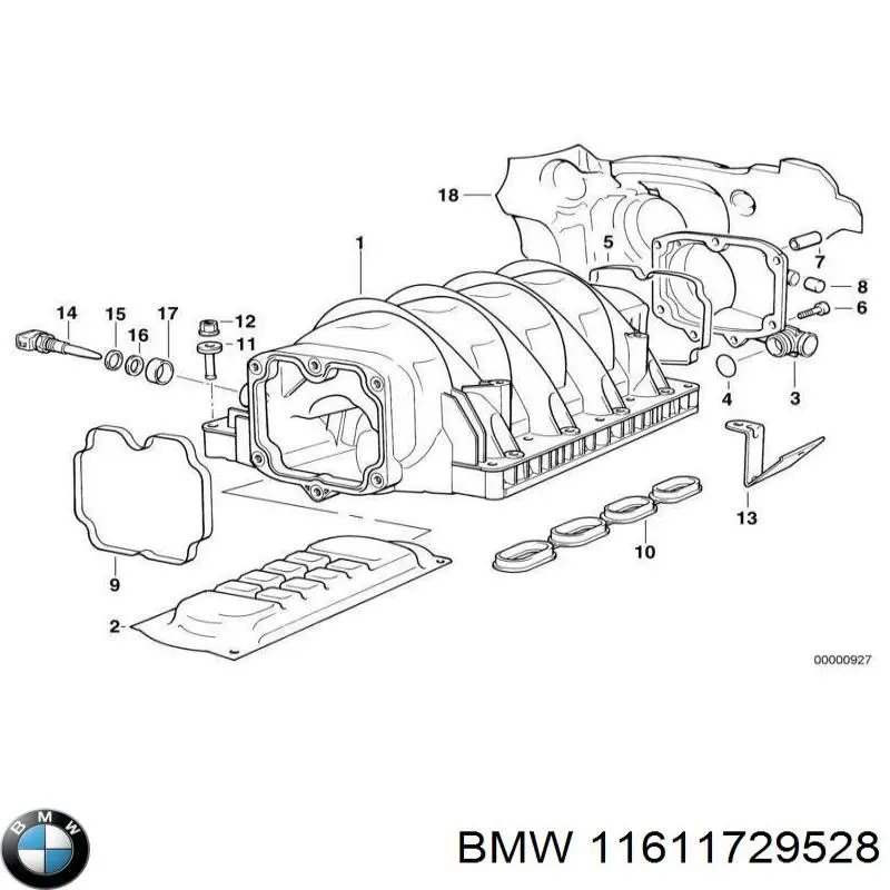 11611729528 BMW коллектор впускной